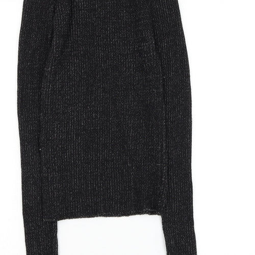 FOREVER 21 Womens Black Round Neck Polyester Pullover Jumper Size M