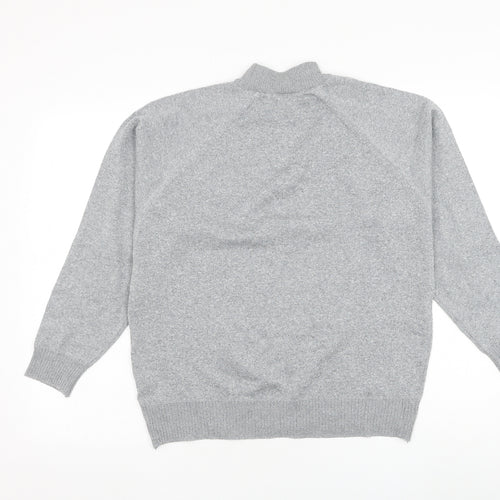 Gilwear Womens Grey Mock Neck Polyester Pullover Jumper Size 12