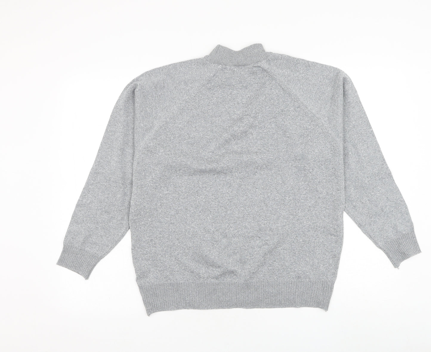 Gilwear Womens Grey Mock Neck Polyester Pullover Jumper Size 12