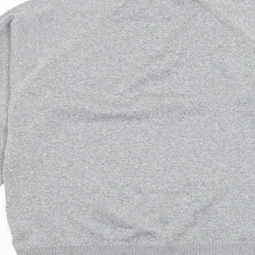 Gilwear Womens Grey Mock Neck Polyester Pullover Jumper Size 12