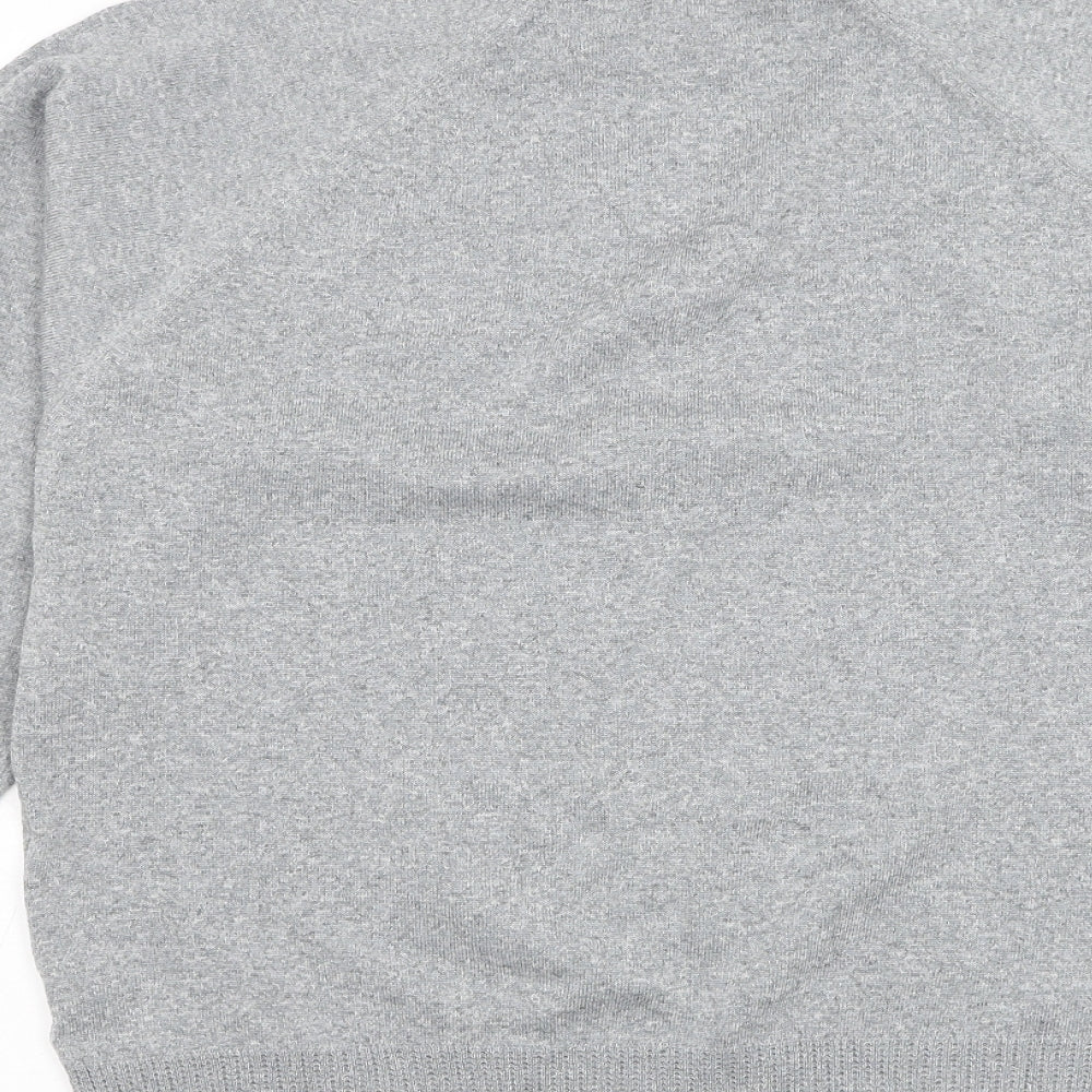 Gilwear Womens Grey Mock Neck Polyester Pullover Jumper Size 12