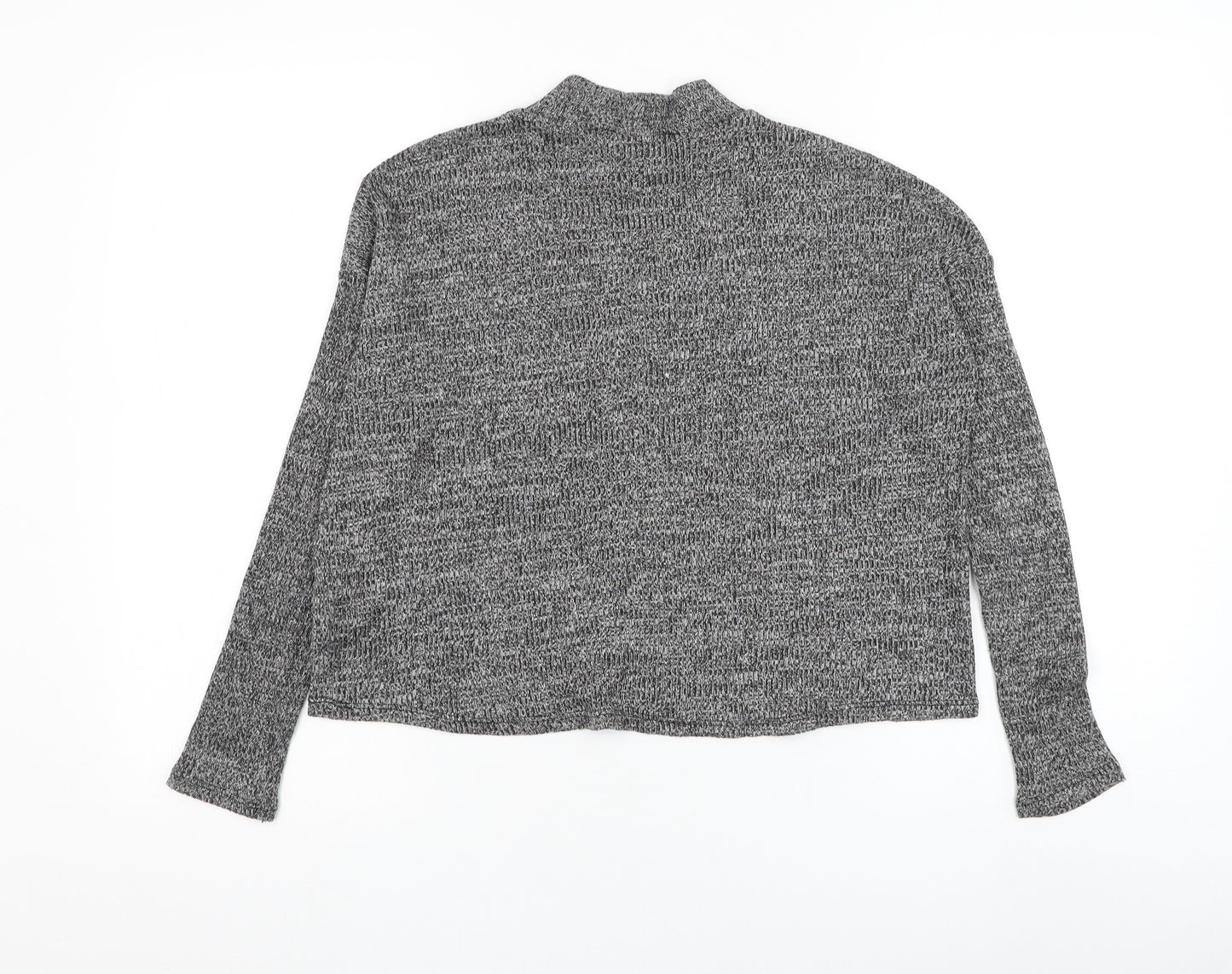 Divided by H&M Womens Grey Mock Neck Polyester Pullover Jumper Size XS