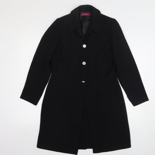 Richards Womens Black Overcoat Coat Size 8