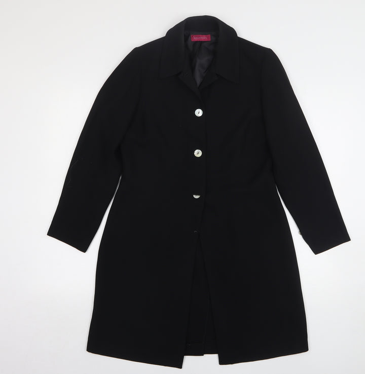 Richards Womens Black Overcoat Coat Size 8