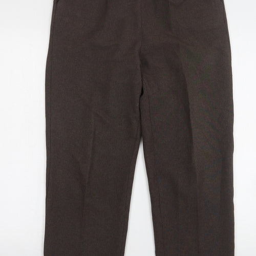 Bonmarché Womens Brown Polyester Trousers Size 10 L27 in Regular