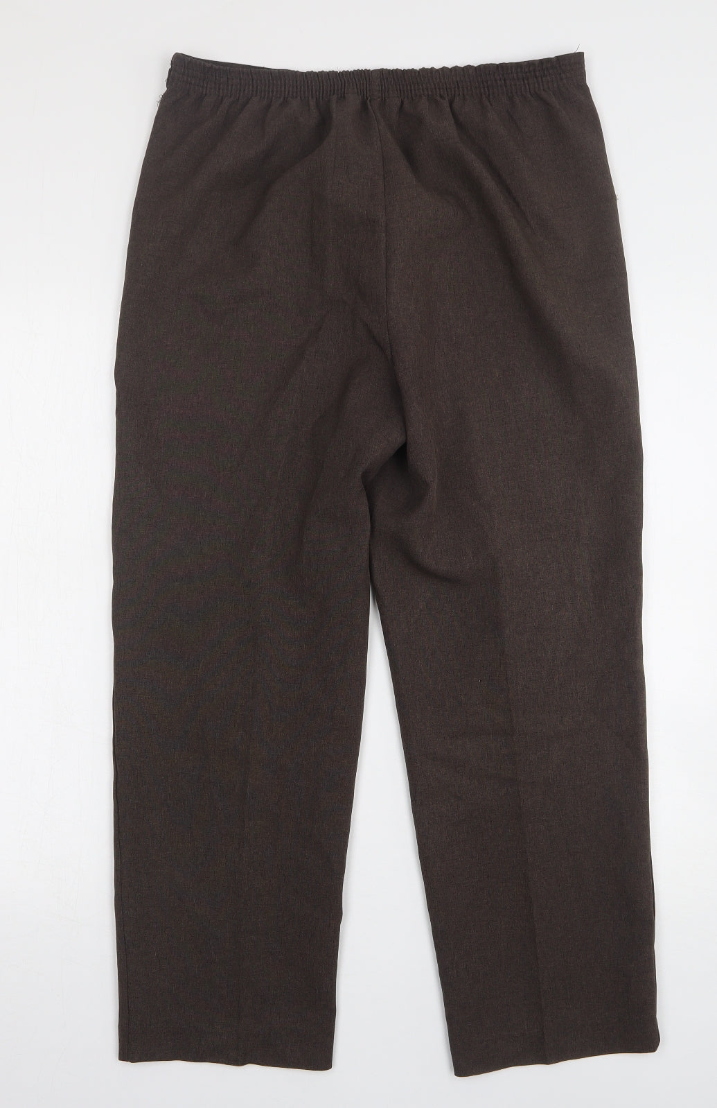 Bonmarché Womens Brown Polyester Trousers Size 10 L27 in Regular