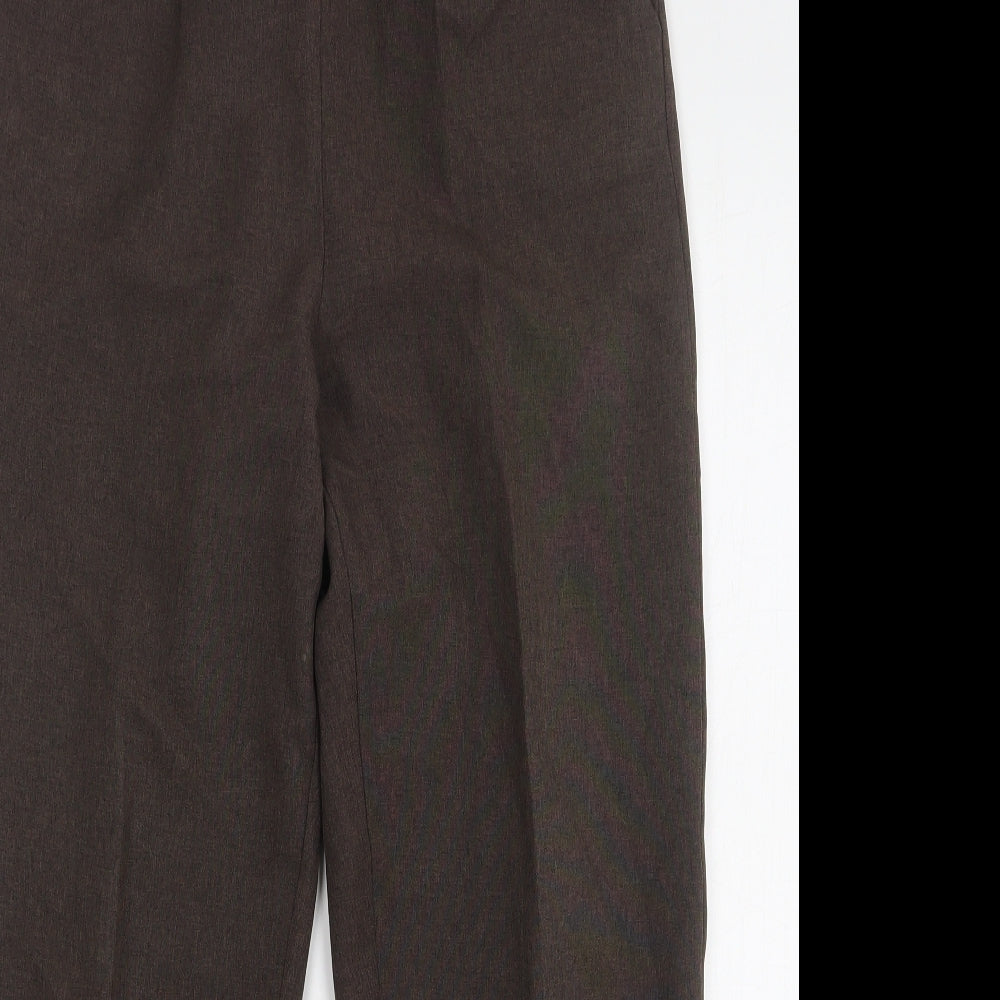 Bonmarché Womens Brown Polyester Trousers Size 10 L27 in Regular