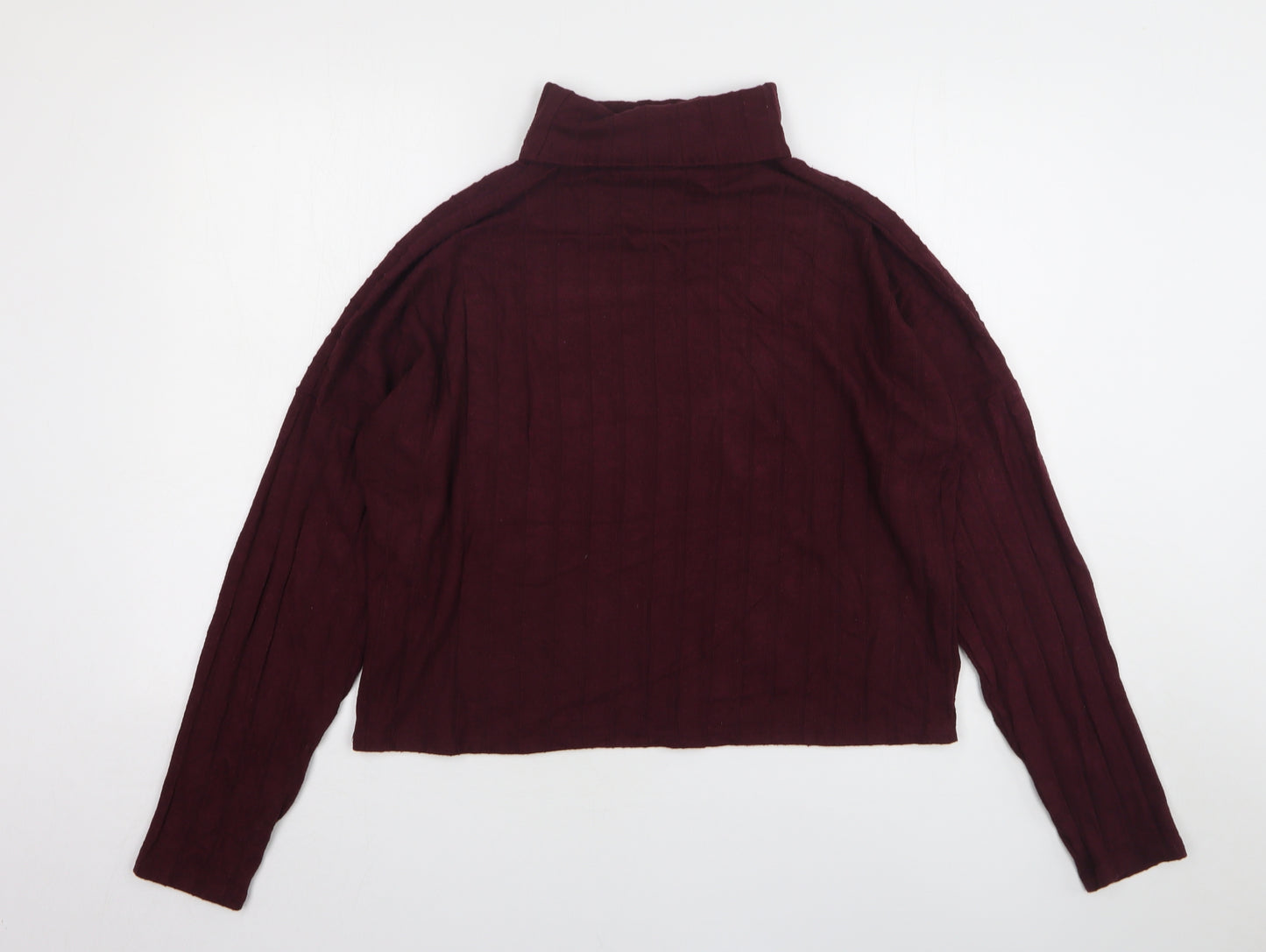 New Look Womens Purple Roll Neck Viscose Pullover Jumper Size L