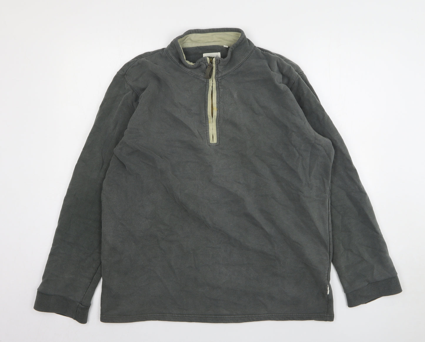 One Earth Womens Green Cotton Pullover Sweatshirt Size XL