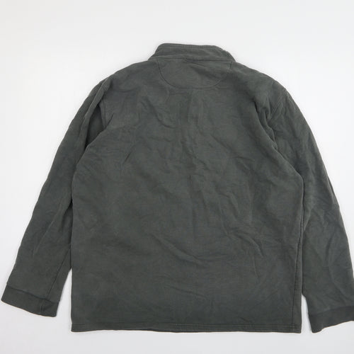 One Earth Womens Green Cotton Pullover Sweatshirt Size XL