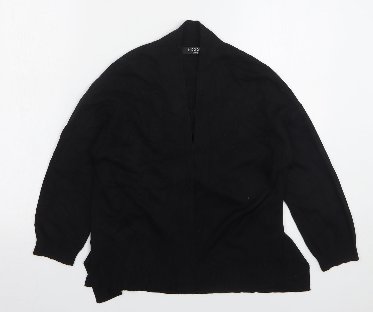 George Womens Black V-Neck Viscose Cardigan Jumper Size 12