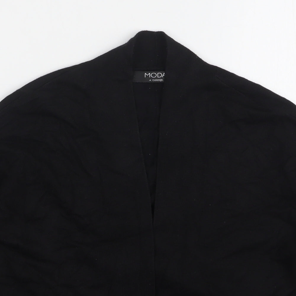 George Womens Black V-Neck Viscose Cardigan Jumper Size 12