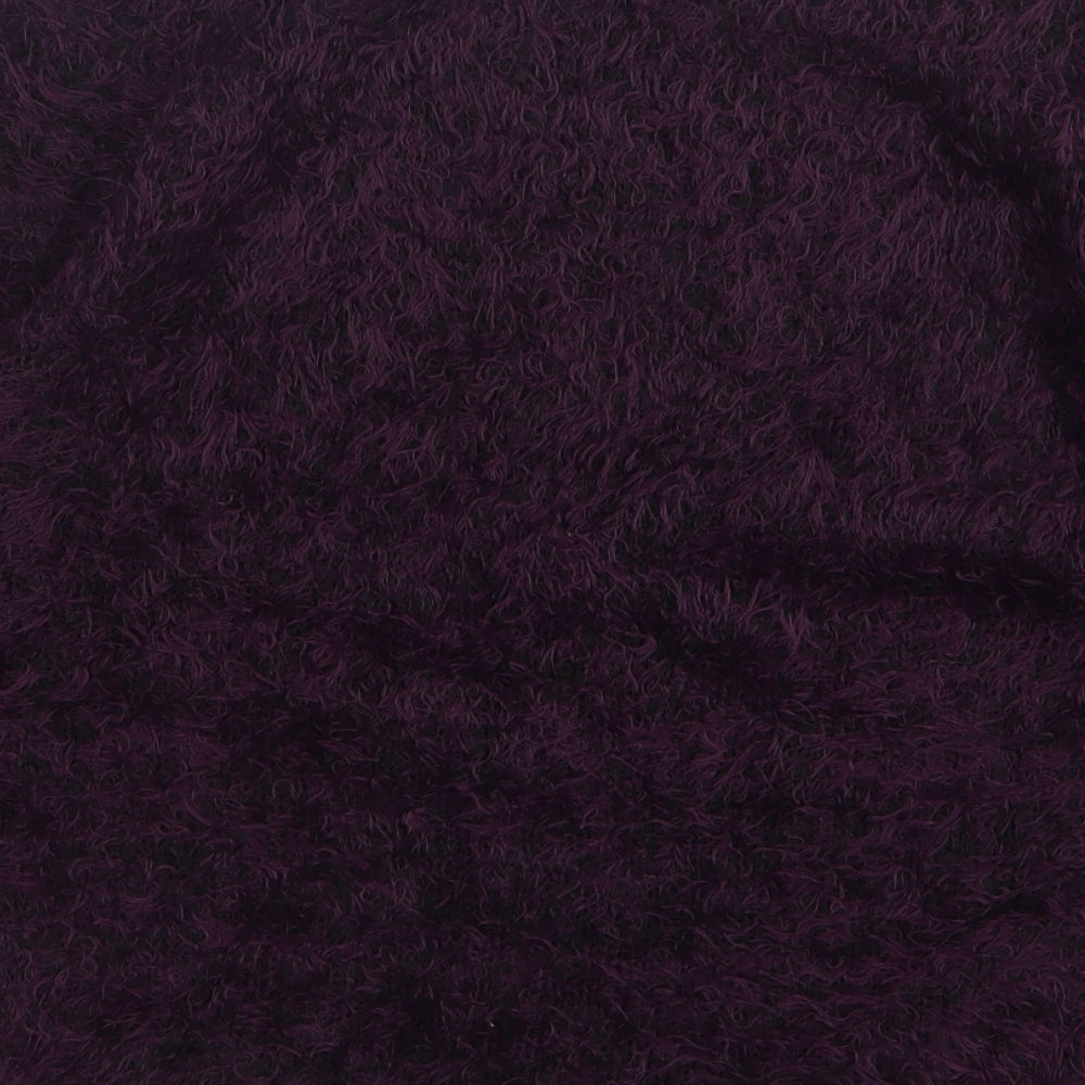 Preworn Womens Purple Round Neck Acrylic Pullover Jumper Size M