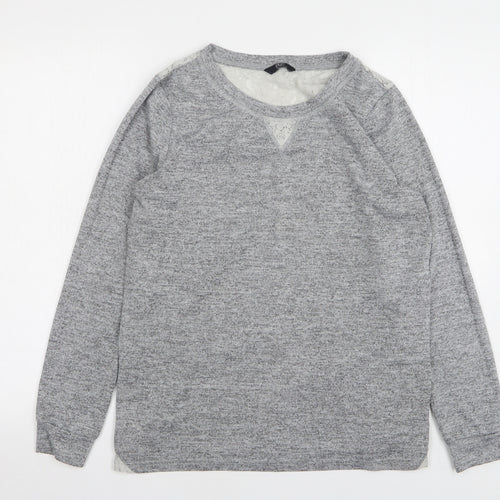 F&F Womens Grey Round Neck Polyester Pullover Jumper Size 16