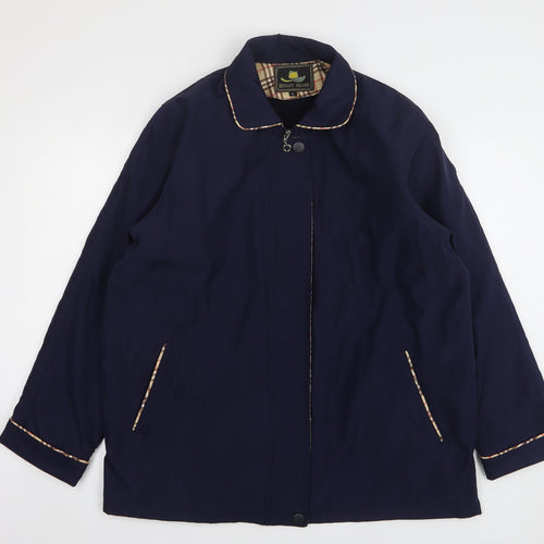 Boway Brand Womens Blue Overcoat Coat Size L