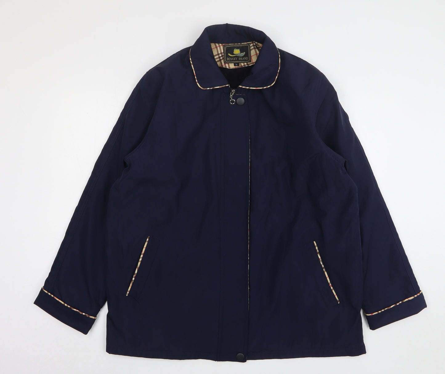 Boway Brand Womens Blue Overcoat Coat Size L
