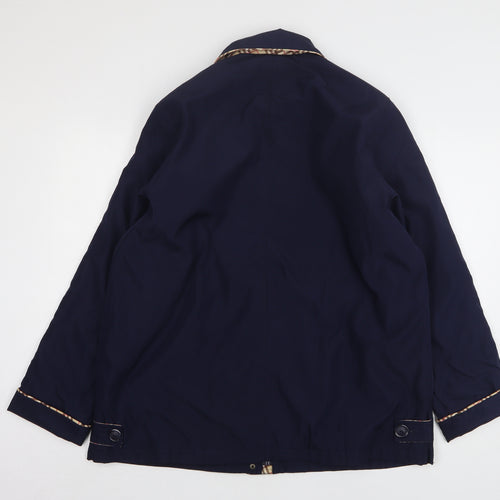 Boway Brand Womens Blue Overcoat Coat Size L