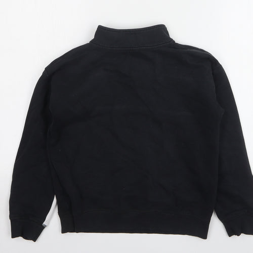 George Girls Black Cotton Pullover Sweatshirt Size 10-11 Years