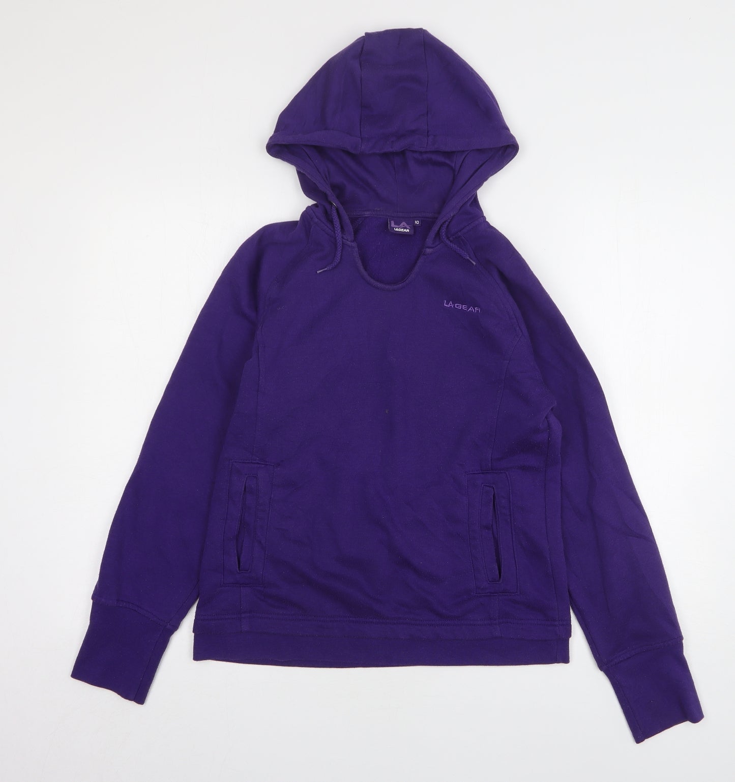 LAGear Womens Purple Polyester Pullover Hoodie Size 10