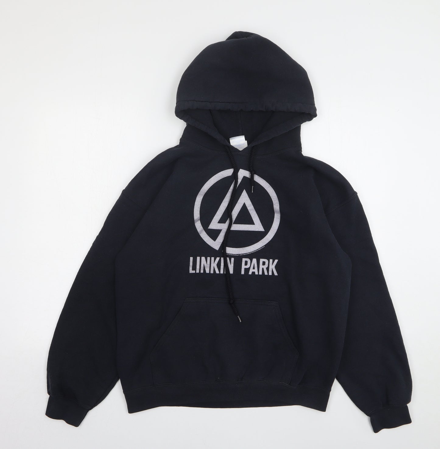 Gildan Womens Blue Cotton Pullover Hoodie Size M - Linkin Park