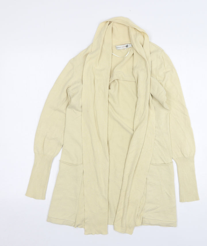 Jackpot Womens Beige V-Neck Viscose Cardigan Jumper Size S