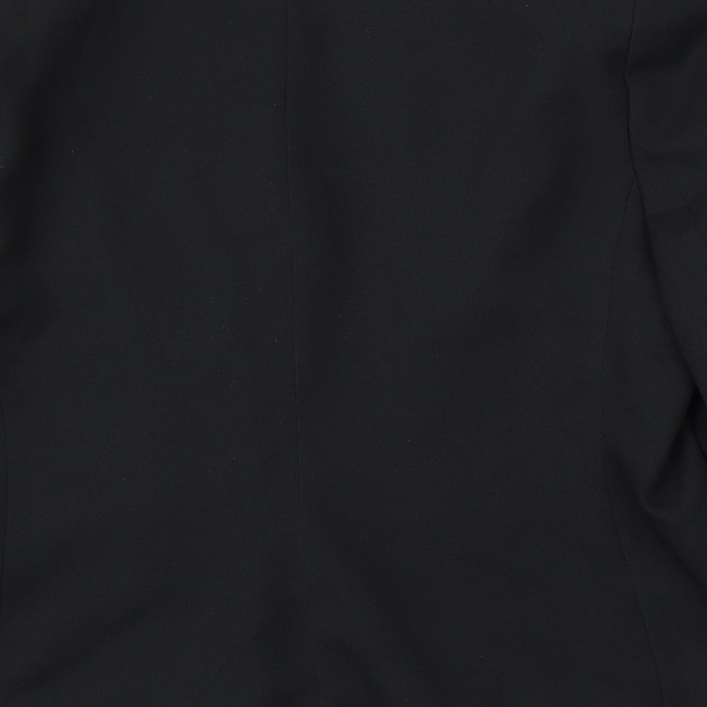 BHS Womens Black Polyester Jacket Suit Size 18