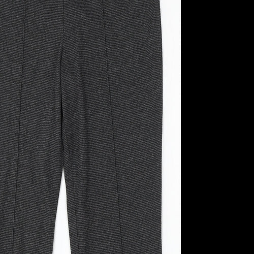 Classic Womens Grey Polyester Trousers Size 14 L29 in Regular