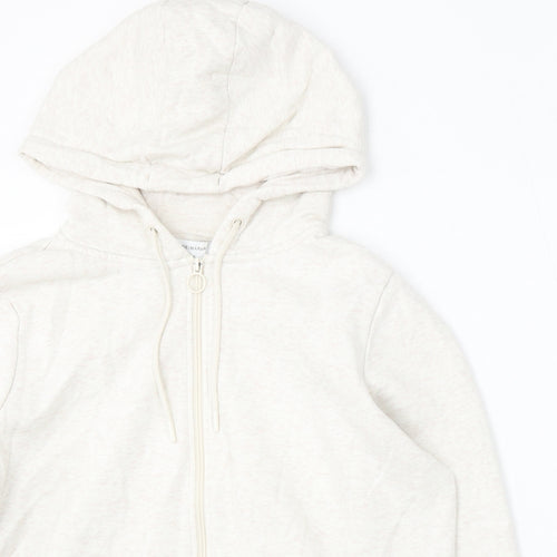 Primark Womens Ivory Cotton Full Zip Hoodie Size 18