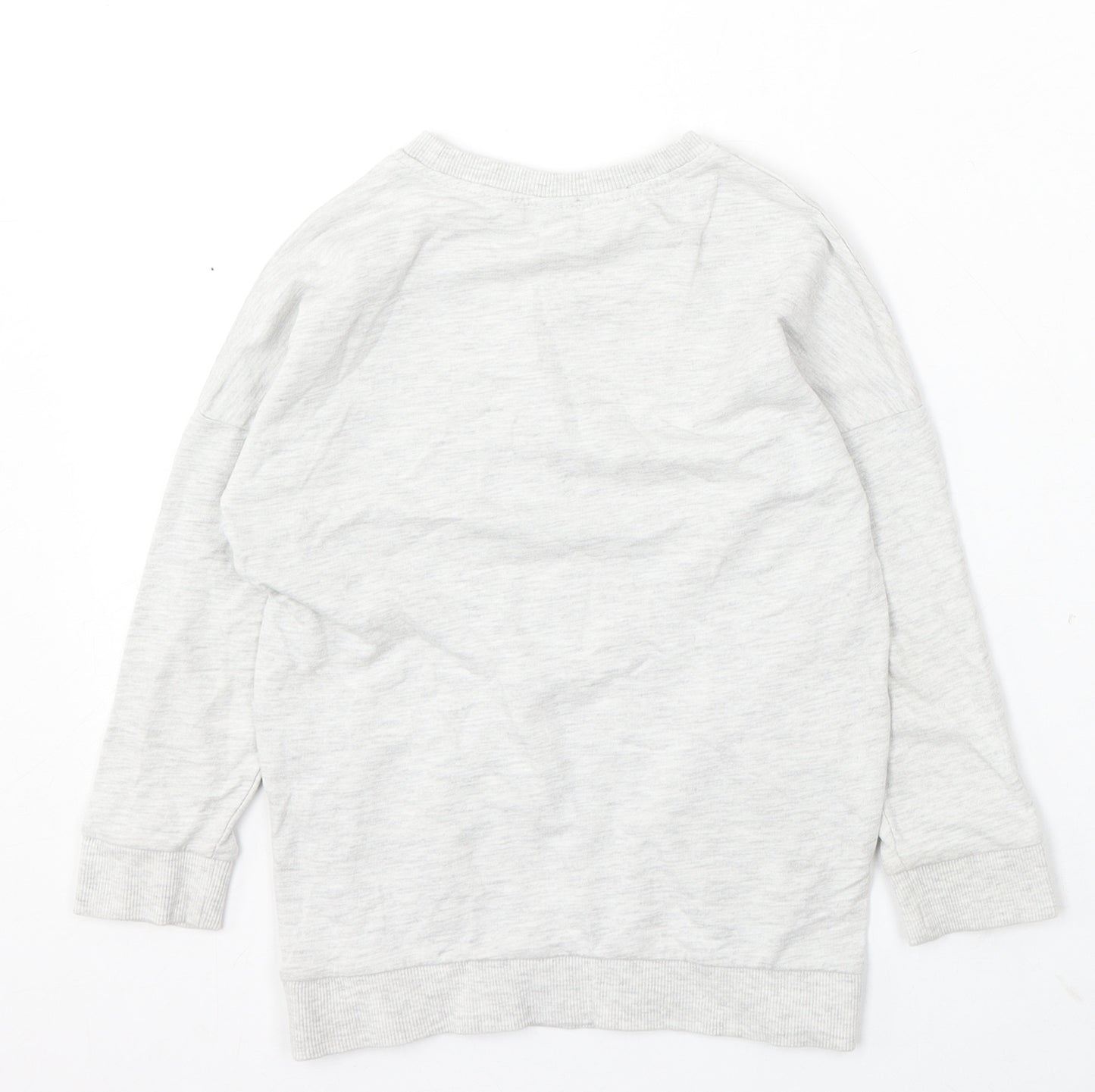 TU Girls Grey Cotton Pullover Sweatshirt Size 5 Years