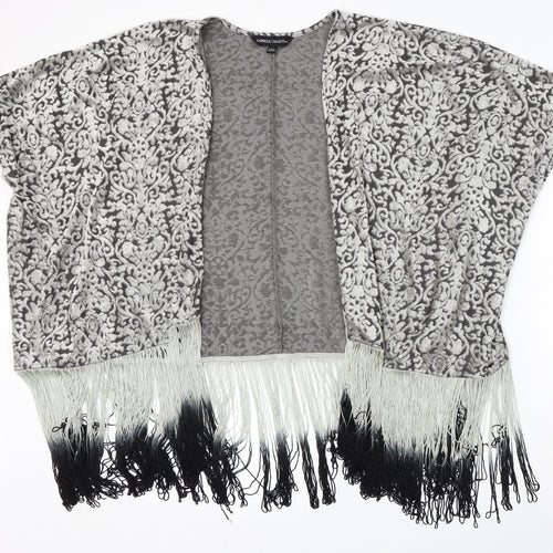 Capsule Womens Multicoloured V-Neck Geometric Polyester Cardigan Jumper Size 12