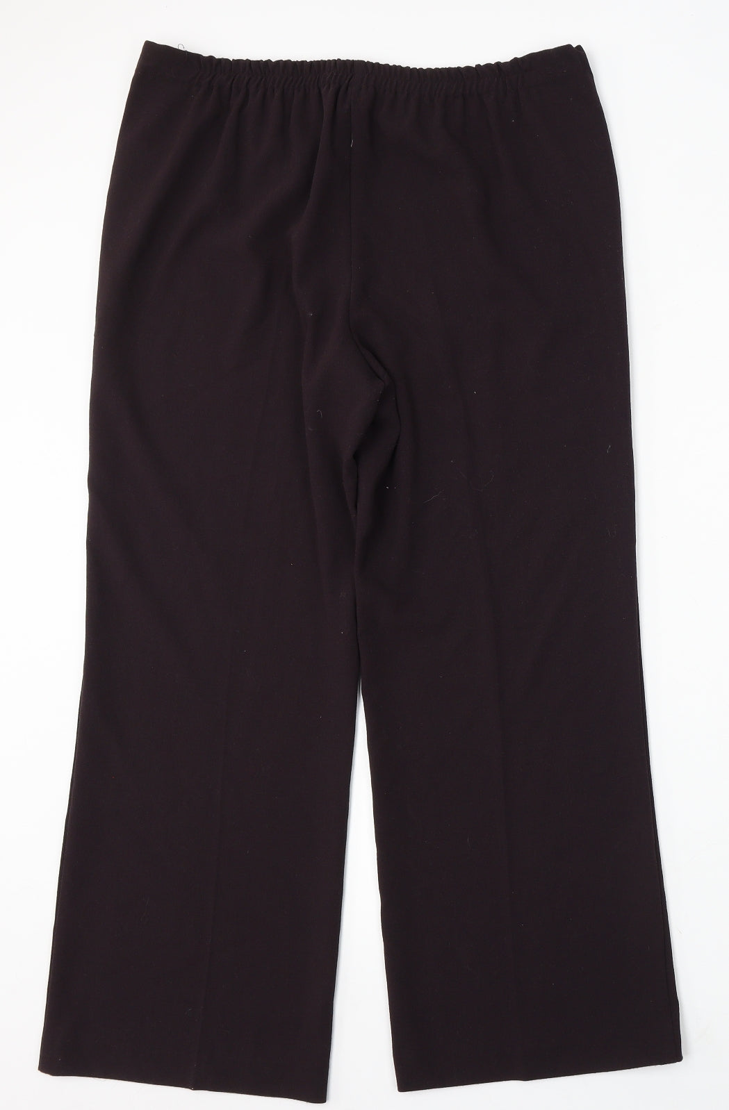 BHS Womens Purple Polyester Trousers Size 14 L28 in Regular