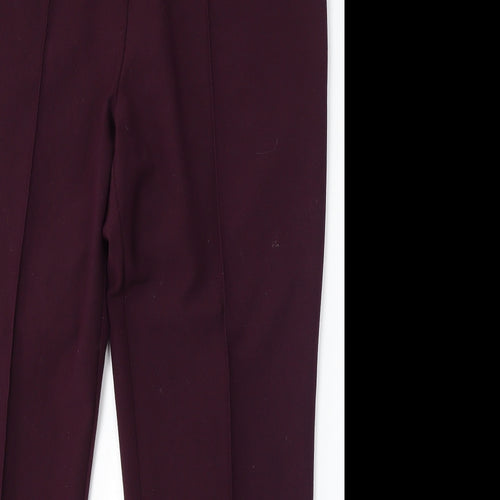 Arista Collection Womens Purple Polyester Trousers Size 16 L30 in Regular