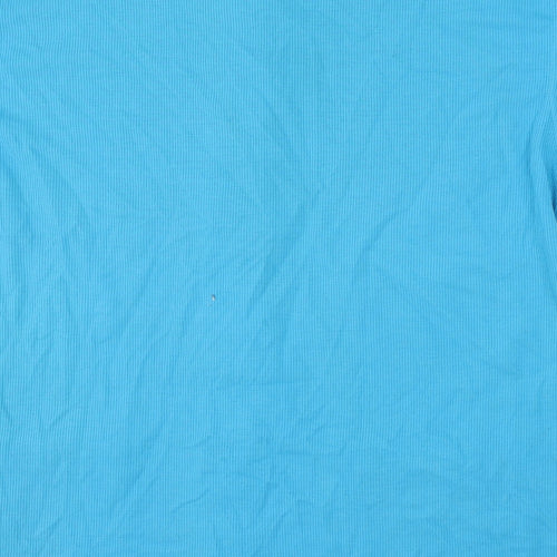No Problem Womens Blue Round Neck Cotton Cardigan Jumper Size 10
