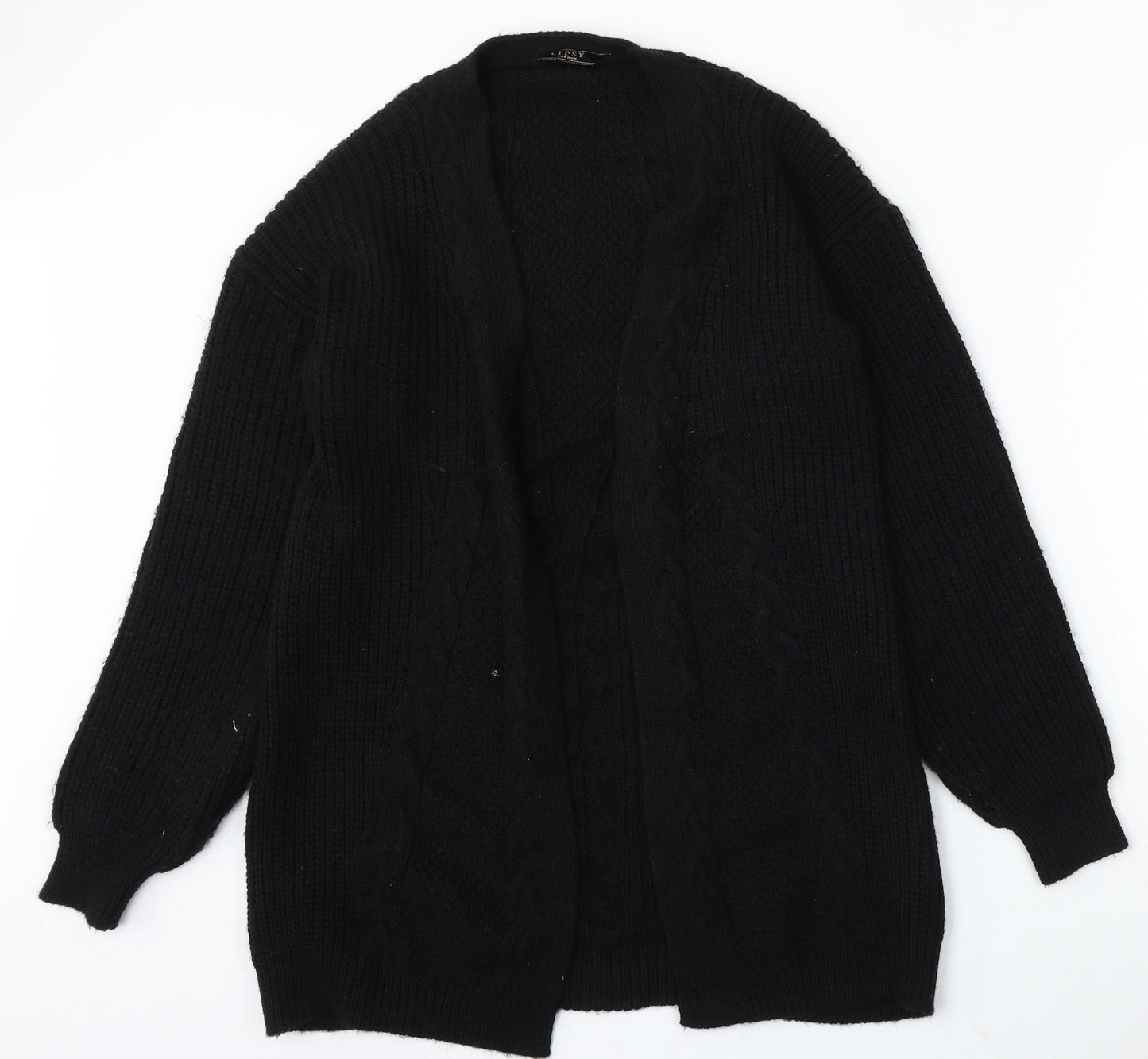 Lipsy London Womens Black V-Neck Acrylic Cardigan Jumper One Size