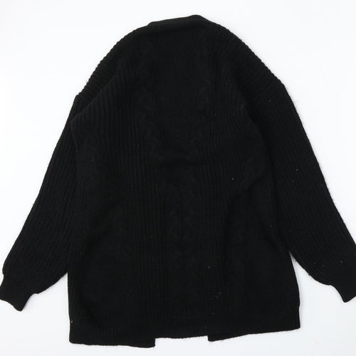 Lipsy London Womens Black V-Neck Acrylic Cardigan Jumper One Size