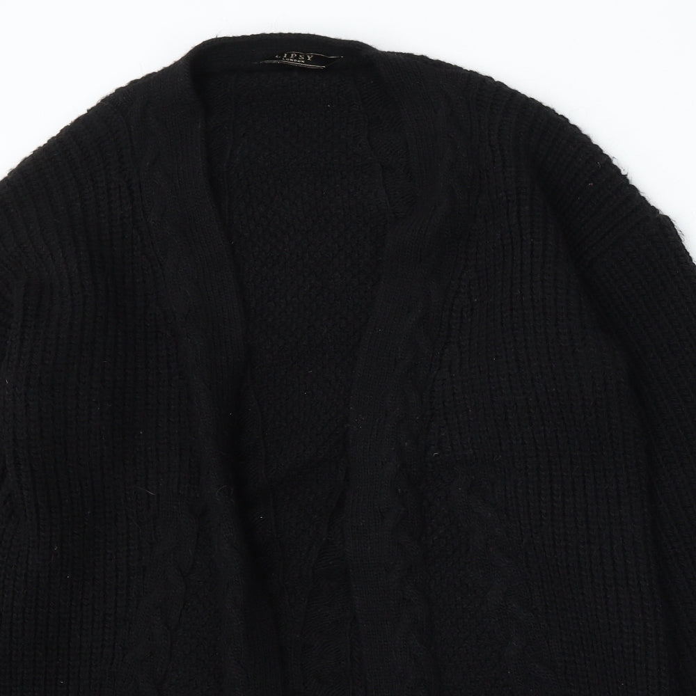 Lipsy London Womens Black V-Neck Acrylic Cardigan Jumper One Size