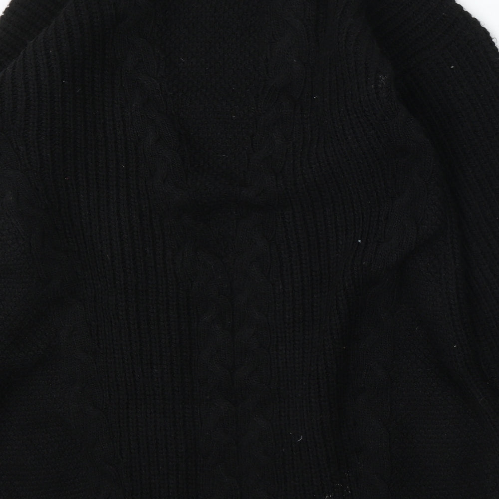 Lipsy London Womens Black V-Neck Acrylic Cardigan Jumper One Size