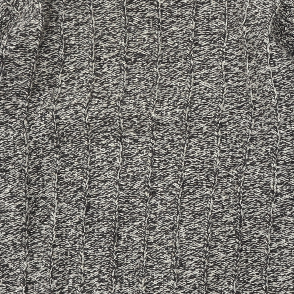 St Michael Mens Multicoloured Mock Neck Wool Pullover Jumper Size L