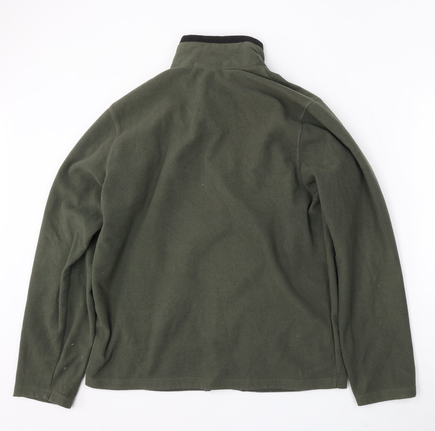 George Mens Green Polyester Full Zip Sweatshirt Size M