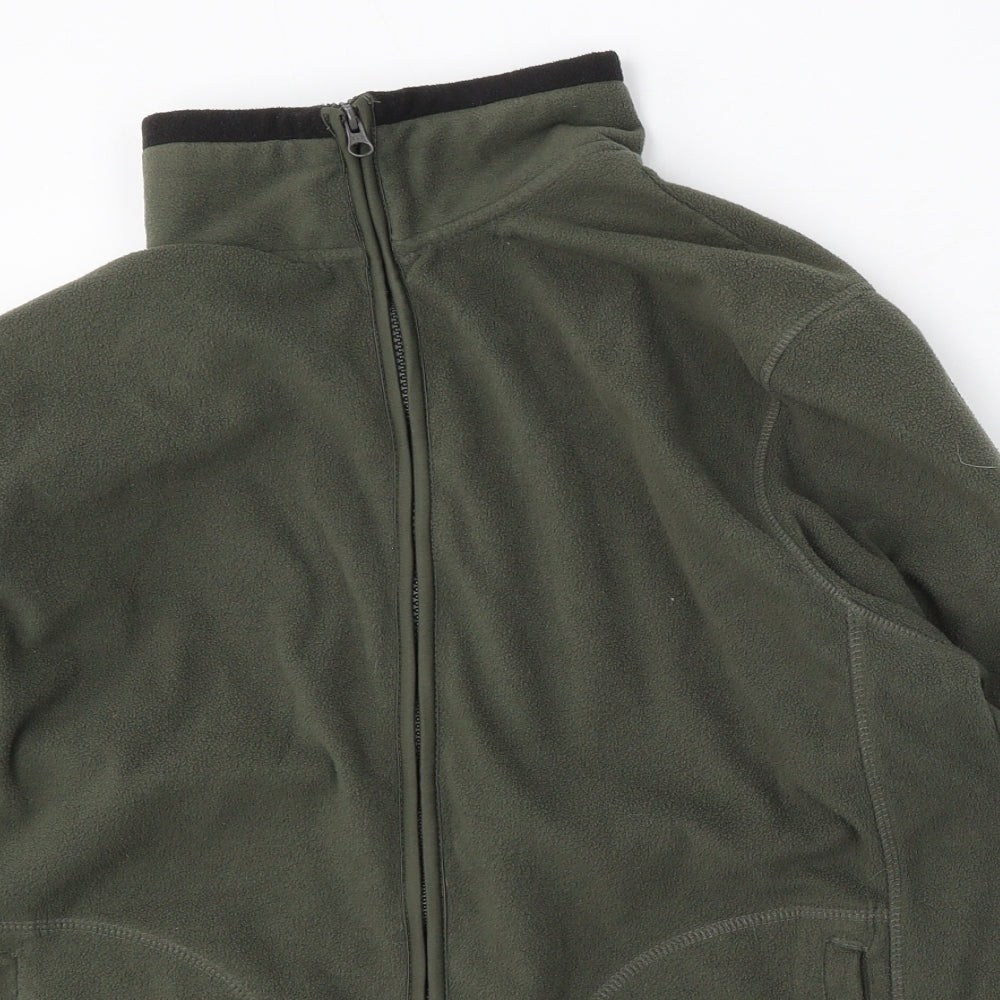 George Mens Green Polyester Full Zip Sweatshirt Size M