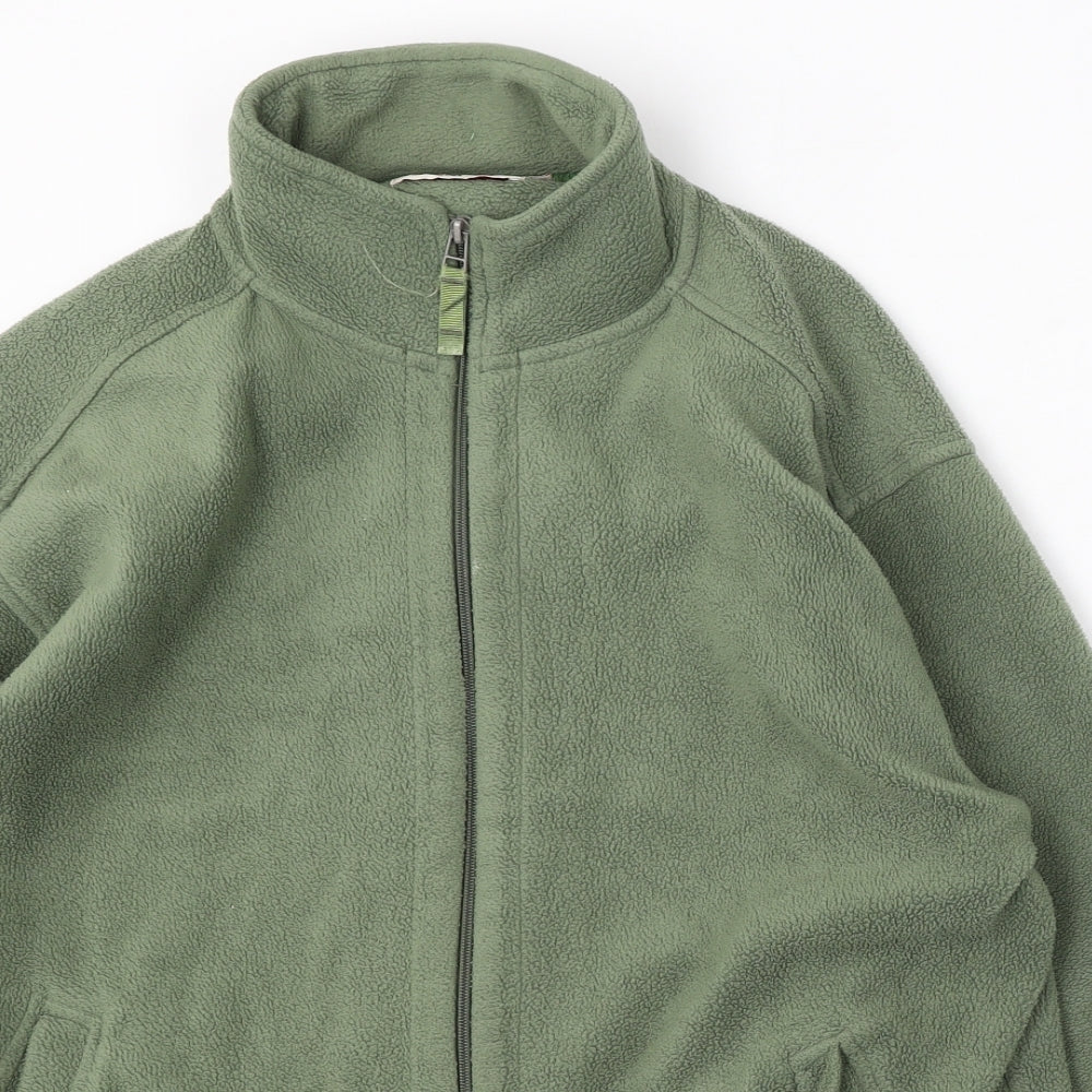 EWM Mens Green Polyester Full Zip Sweatshirt Size M