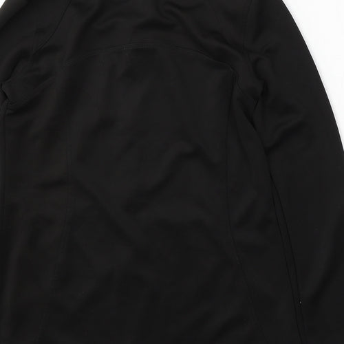 Layers Womens Black Polyester Pullover Sweatshirt Size M Zip