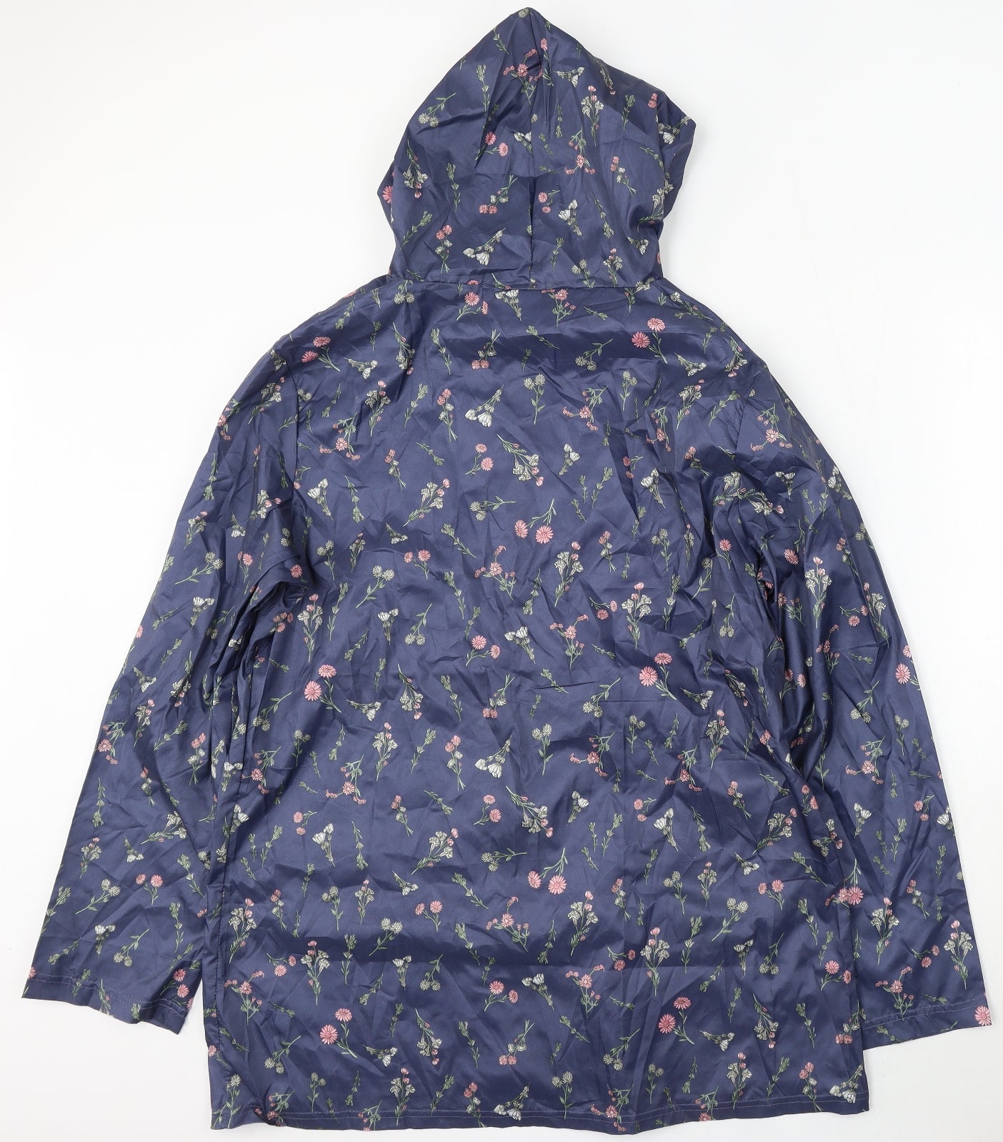 Anne De Lancay Womens Blue Floral Jacket Size M Zip