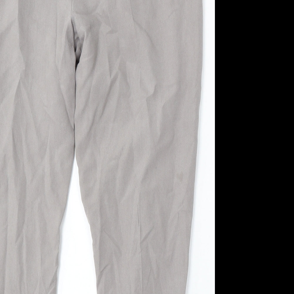 Per Una Womens Grey Lyocell Trousers Size 16 L27 in Regular