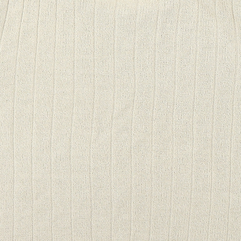 Berkertex Womens Beige Round Neck Acrylic Pullover Jumper Size 10