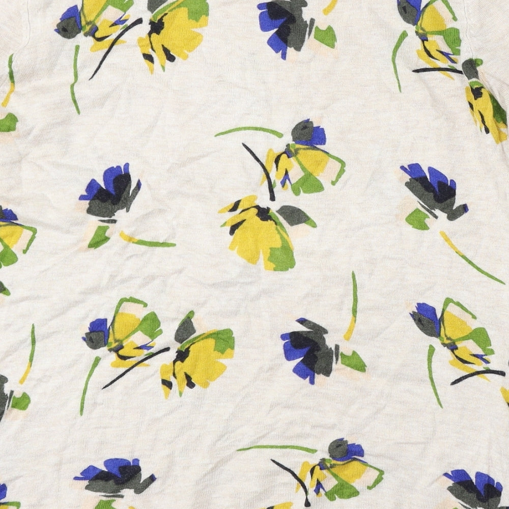 Preworn Womens Multicoloured Round Neck Floral Viscose Pullover Jumper Size 18