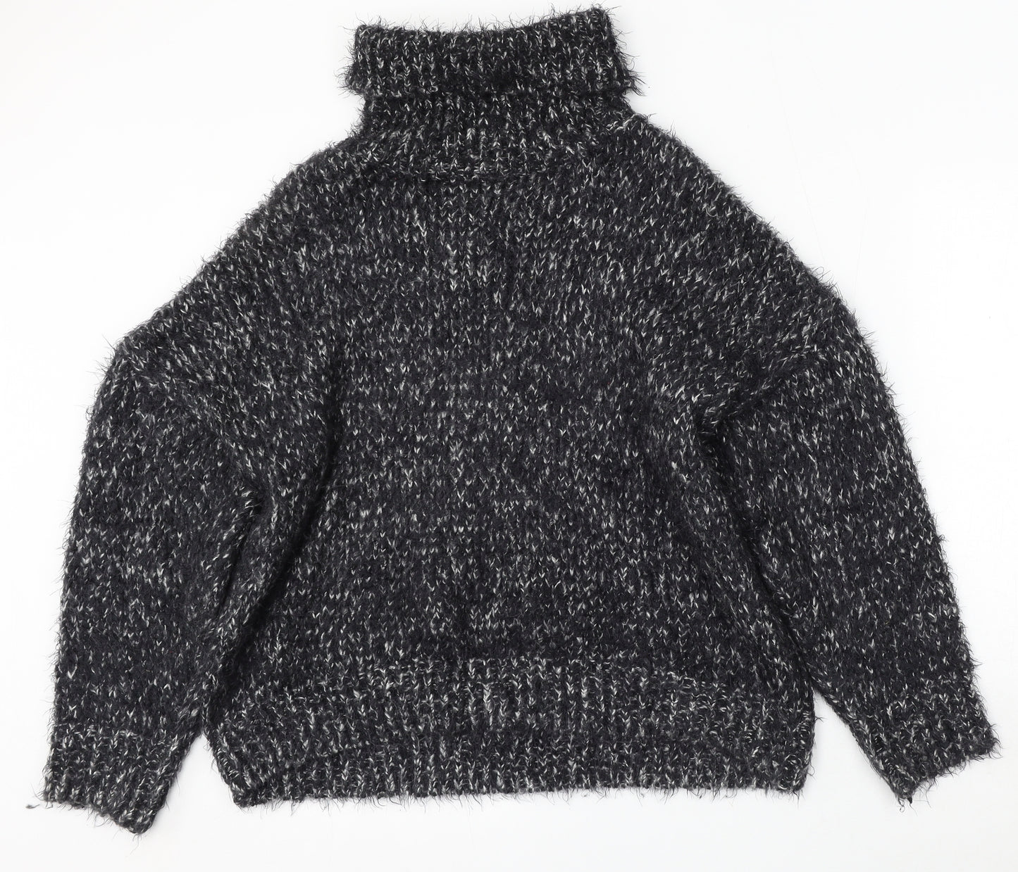 F&F Womens Grey Roll Neck Polyester Pullover Jumper Size 14