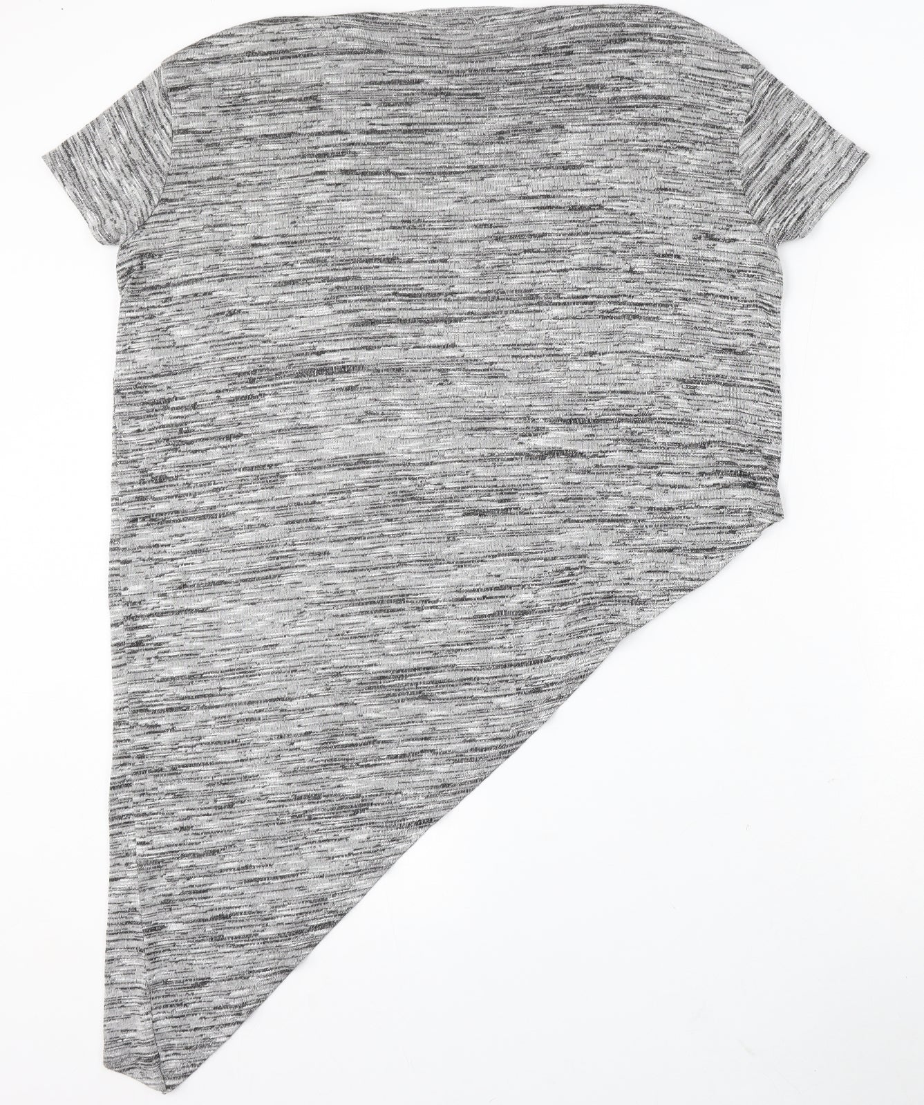 River Island Womens Grey Round Neck Striped Viscose Pullover Jumper Size 6