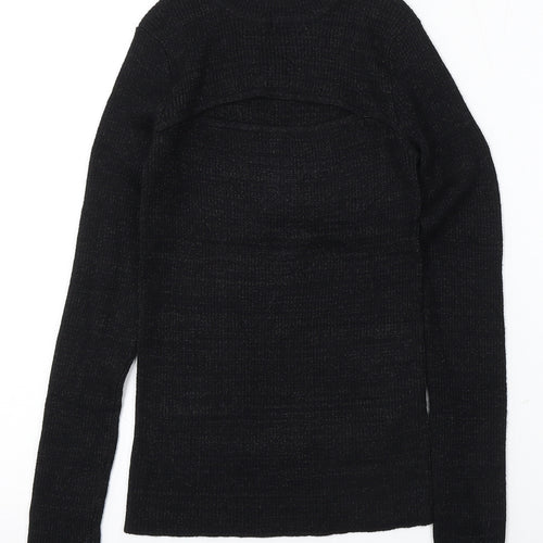 TALLY WEiJL Womens Black Mock Neck Viscose Pullover Jumper Size M