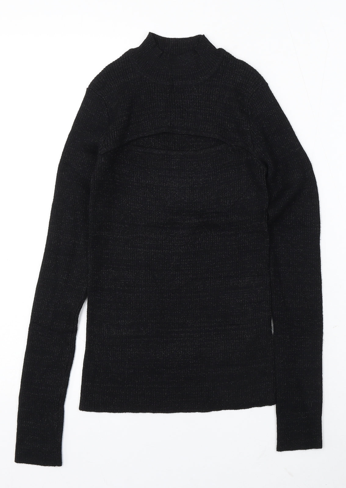 TALLY WEiJL Womens Black Mock Neck Viscose Pullover Jumper Size M
